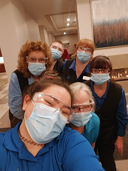 A selfie from employees at Kawartha Heights Retirement Living