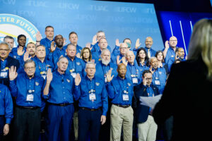 The UFCW International Executive Board taking the oath of office.