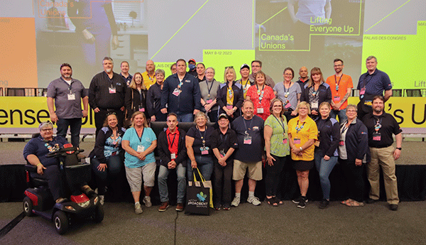 UFCW Locals 175 & 633 delegates to the 2023 CLC Convention