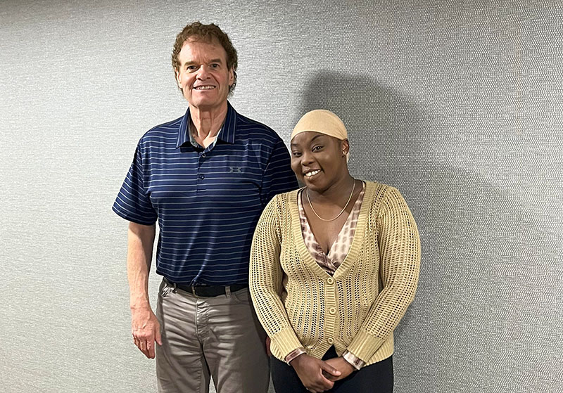 Sodexo Salvation Army - Annette Kiwebeyl and Union Rep Tim Kelly stand next to each other