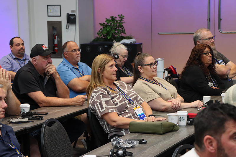 President Tosato and 7 other UFCW delegates seated in the audience at the 2026 NDF Convention